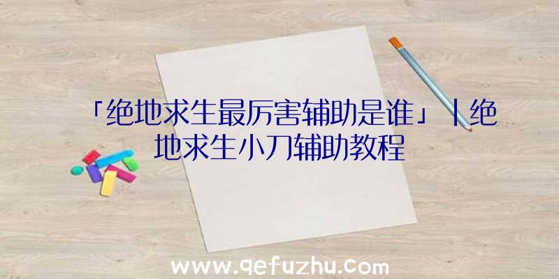 「绝地求生最厉害辅助是谁」|绝地求生小刀辅助教程